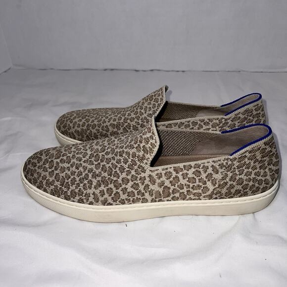 Rothys Sneakers Size 11.5 Pebble Spot Animal Print Slip On Washable Neutral Shoe - Picture 4 of 11